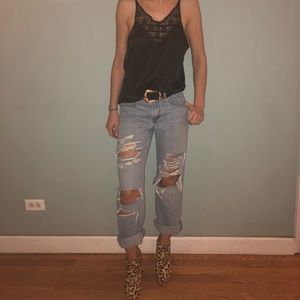 Vintage distressed Levi’s 527 boot cut jeans